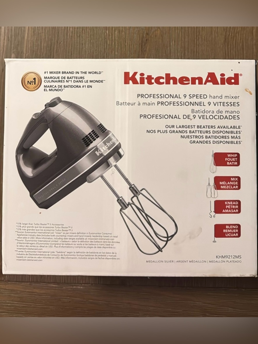 KitchenAid Professional 9-Speed Hand Mixer in Silver Brand New in Box!